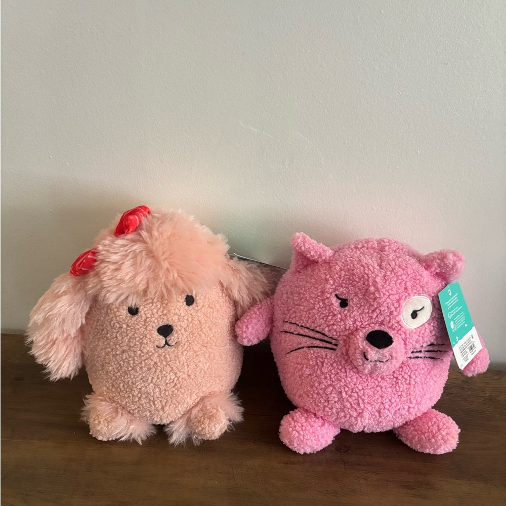 Pillowfort Pink and Peach Plush Small Pet Toys